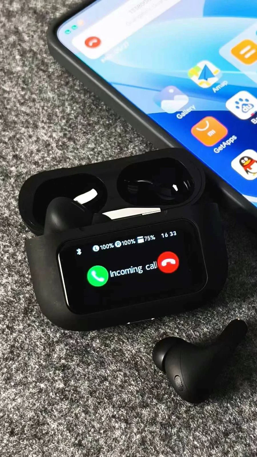 A9 Pro ANC ENC Wireless Earbuds Touch Control Double Dark Noise Reduction Black