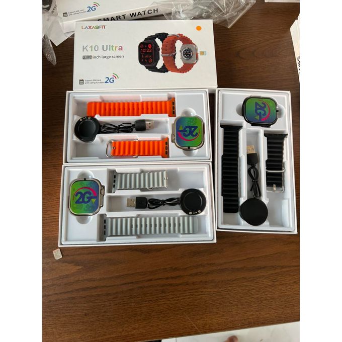 K10 Ultra Smart Watch With Sim Supported 2.1" Display, Wireless Charger And Bluetooth Connectivity Calling & Music, Fitness Tracker With 20 Different Sports Mode
