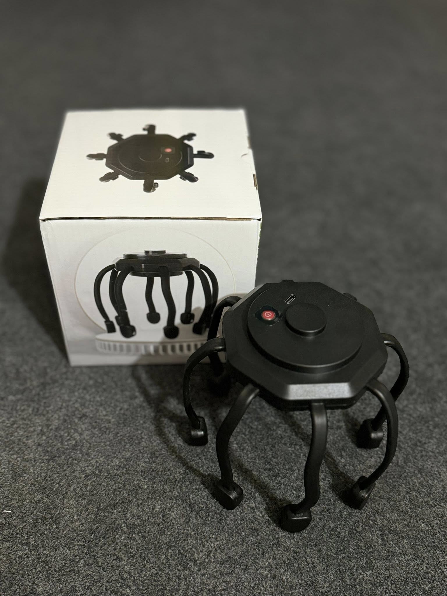 HEGRUS Electric Octo-pus Claw Head Scalp Massager 3 Modes Vib-ration Massage The-rapeutic Head Scra-tcher Relief Head Fatigue Improve Sleep Octo-pus Head Vib-ration Relaxing Massager