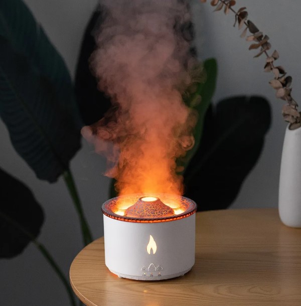 Volcanic Aroma Diffuser Air Humidifier Portable 360ml USB Night Light Sprayer