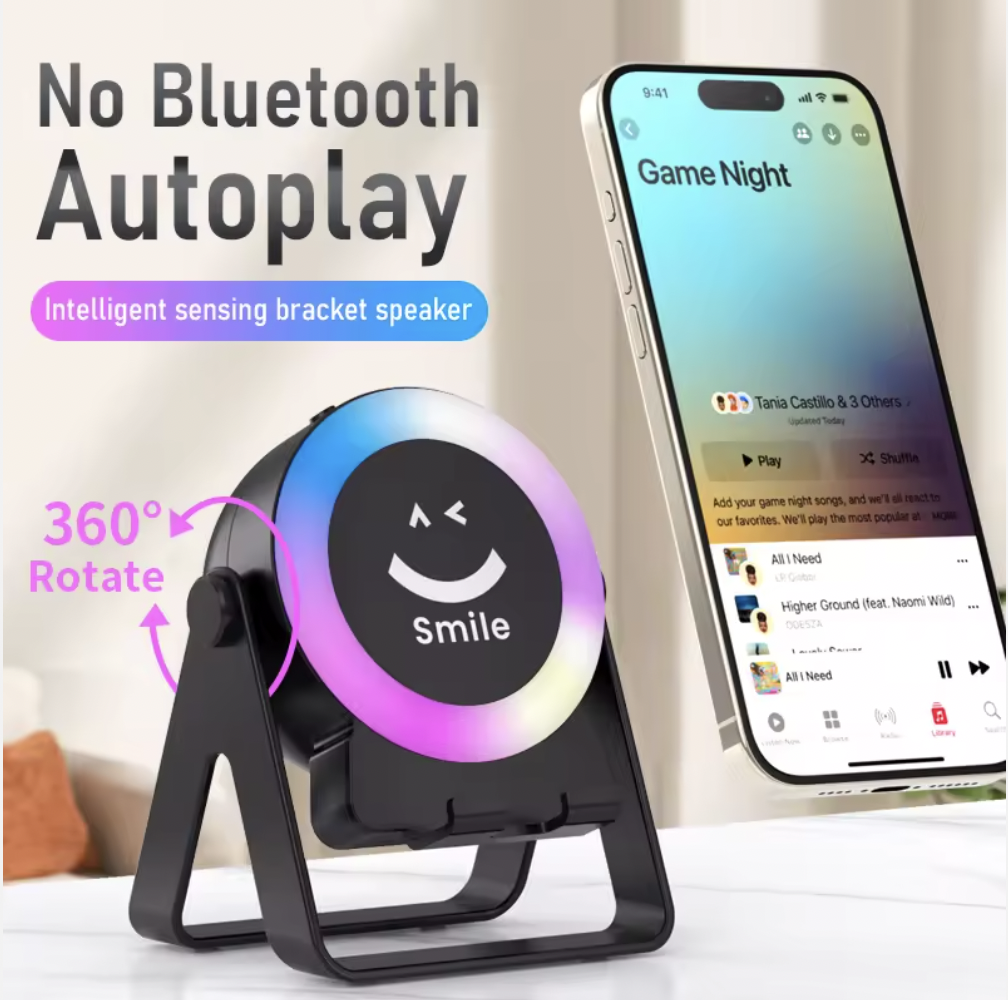 ZF18 Wireless Speakers Phone Stand 5W LED RGB Lights Sound Speaker