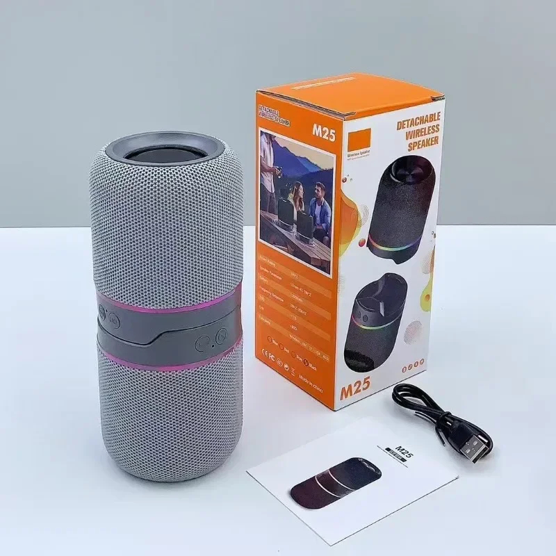 M25 Magnetic Speaker Wireless Bluetooth Speaker Dazzling Split Subwoofer Wireless Bluetooth Audio RGB