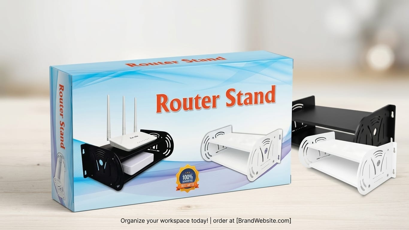 Double Layer Wall Mount Router Stand