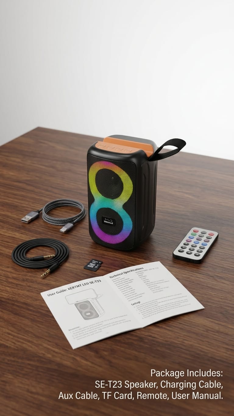 XERTMT LED SE-T23 Bluetooth Speaker thumbnail 2